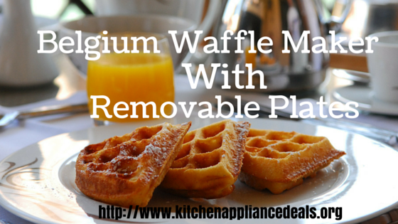 Belgium Waffle Maker With Removable Plates